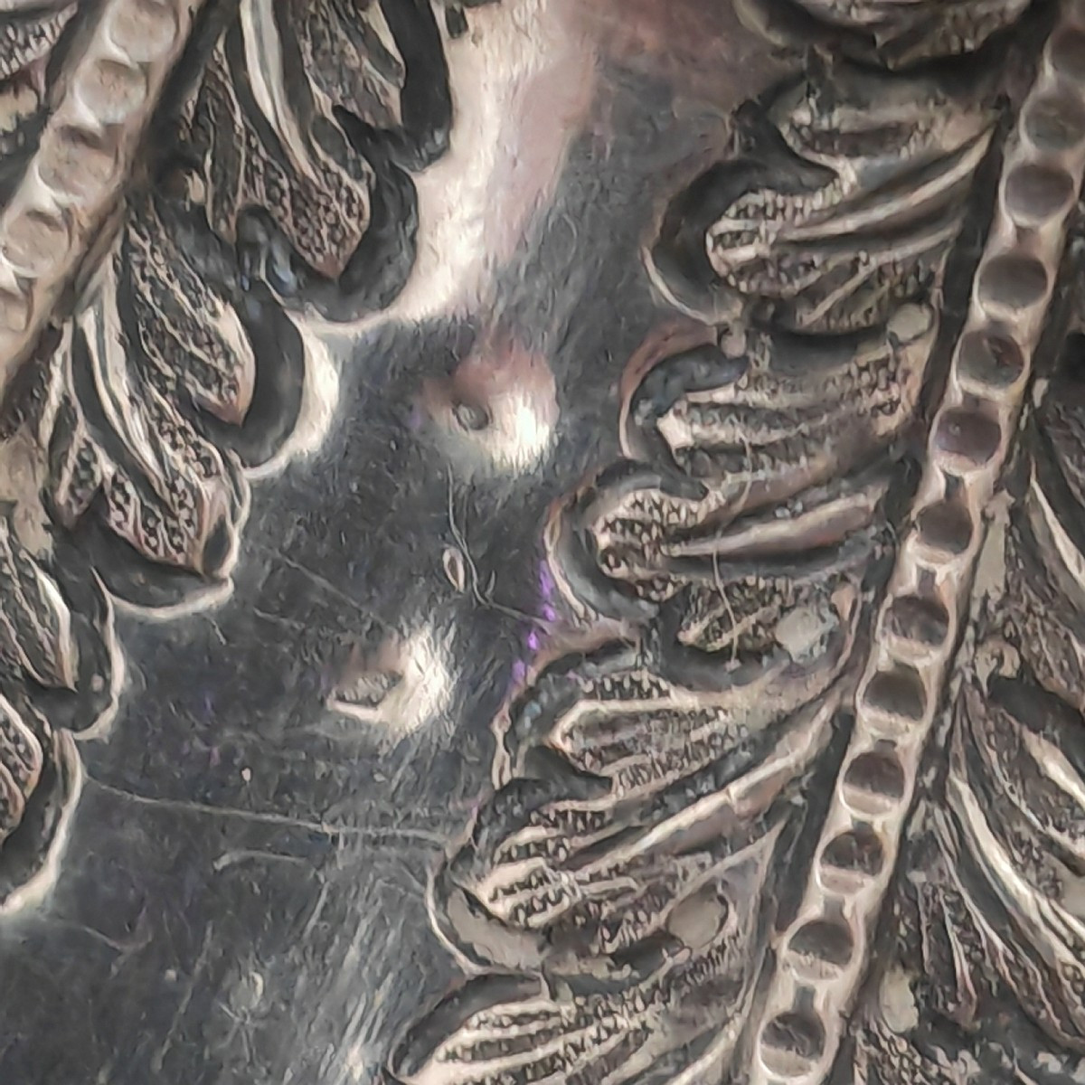 Jolie Coupe Forme Coquille en Argent, Décor Allegorie de l'armée, Palmettes, Fin XiXe -photo-3