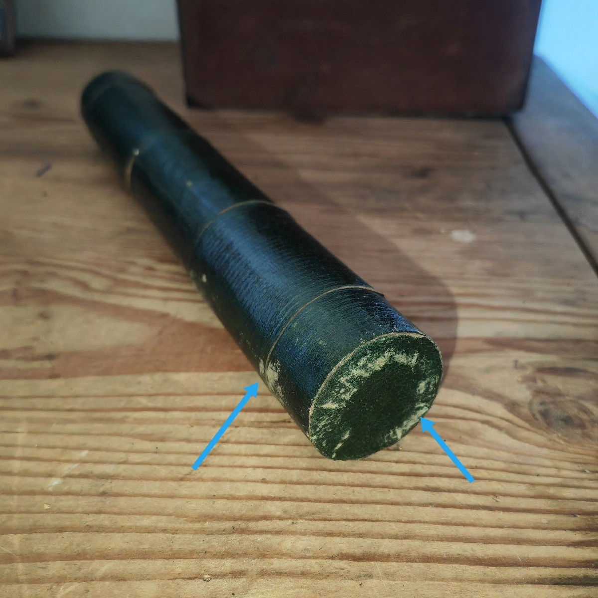 Intéressant Écritoire de Voyage, Baradelle en Maroquin Vert, XiXe siècle -photo-2