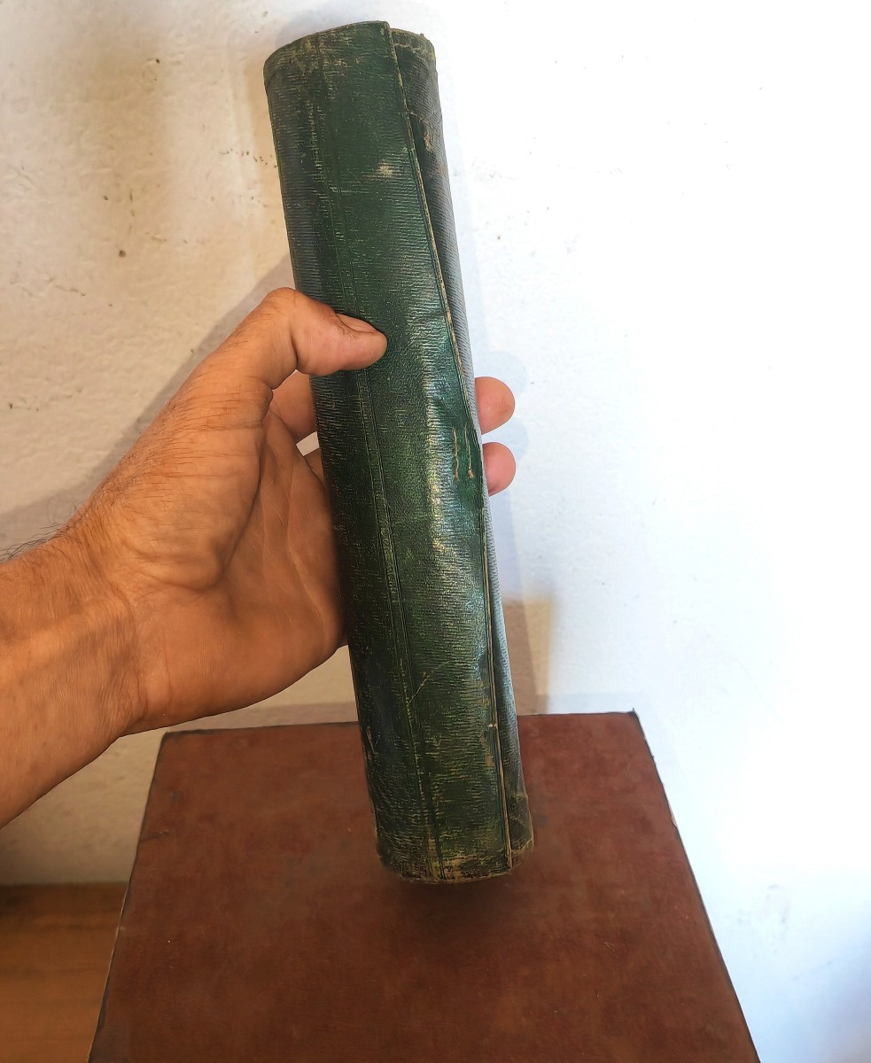 Intéressant Écritoire de Voyage, Baradelle en Maroquin Vert, XiXe siècle -photo-4