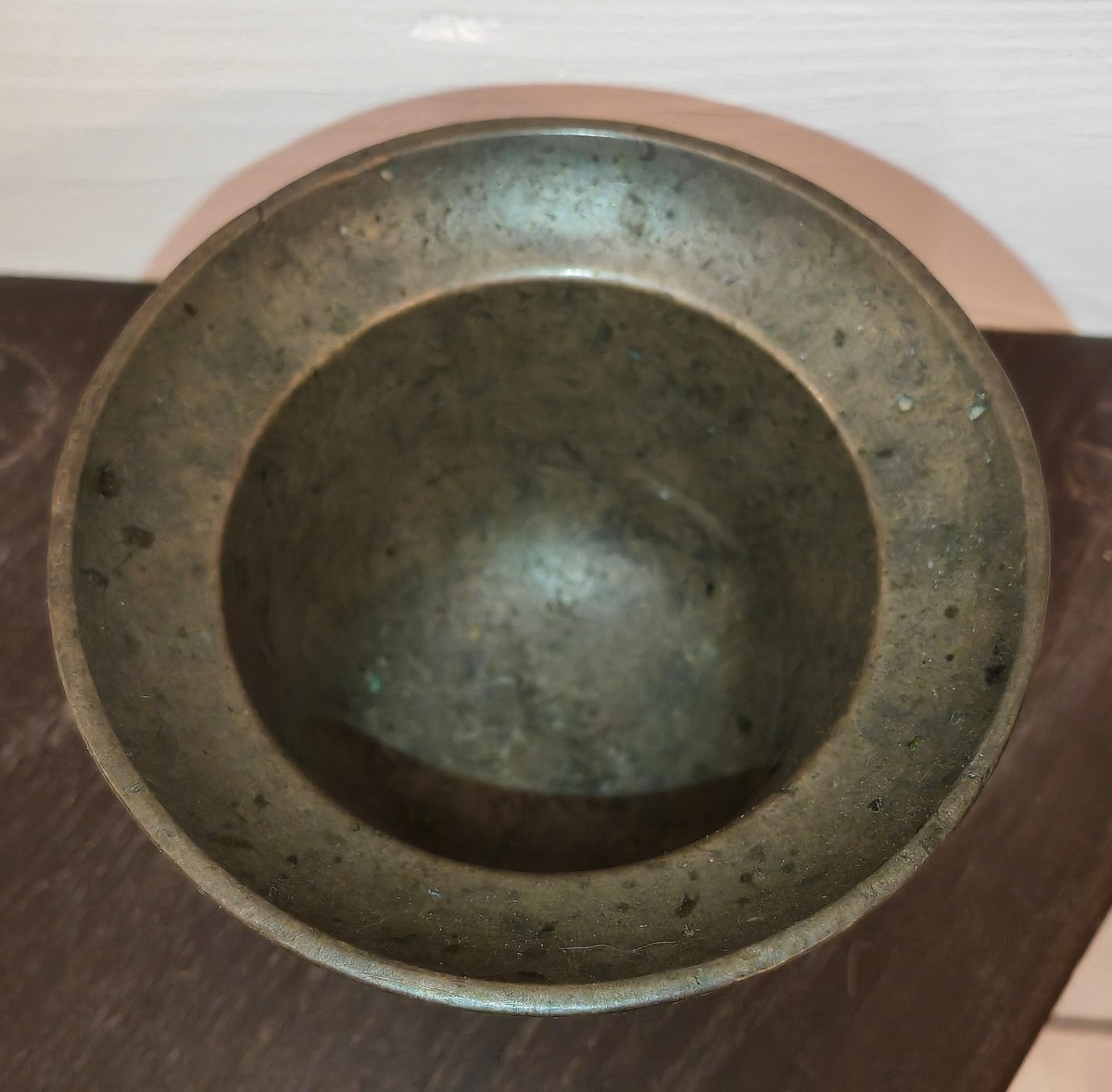 Beautiful Bronze Apothecary's Mortar And Pestle, Cast Iron From Le Puy, Columns, Late 17th Century -photo-3
