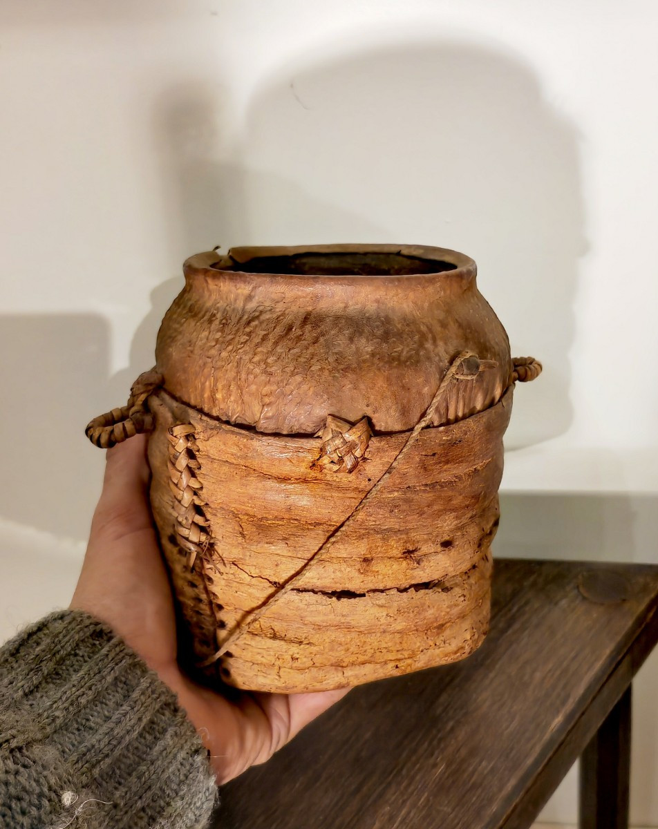 Rare Oracle à Souris, Terre Cuite, Peau, Écorce et Vannerie, Afrique Début XXe ou avant -photo-6