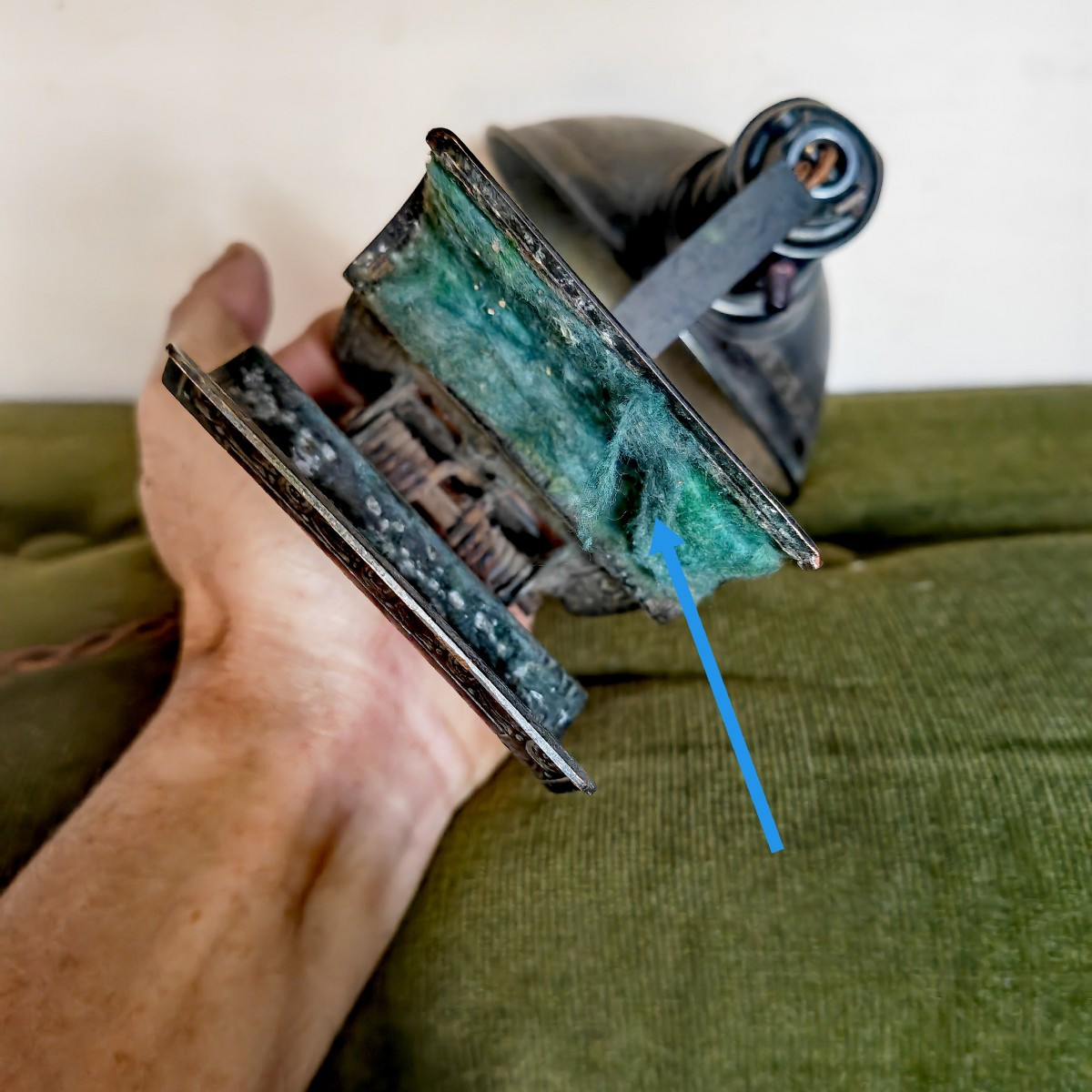 Rare Adjusto Lite Clip Lamp, Patinated Metal, Usa, Circa 1910s-photo-2