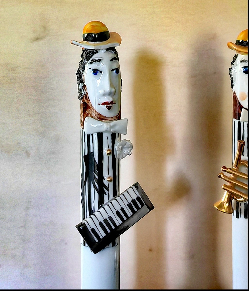 Peter Strang For Meissen, Set Of 3 Porcelain Musicians, Second Half Of The 20thc-photo-2