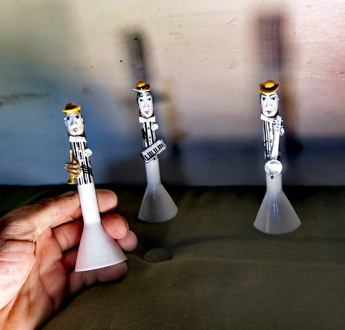 Peter Strang For Meissen, Set Of 3 Porcelain Musicians, Second Half Of The 20thc-photo-5