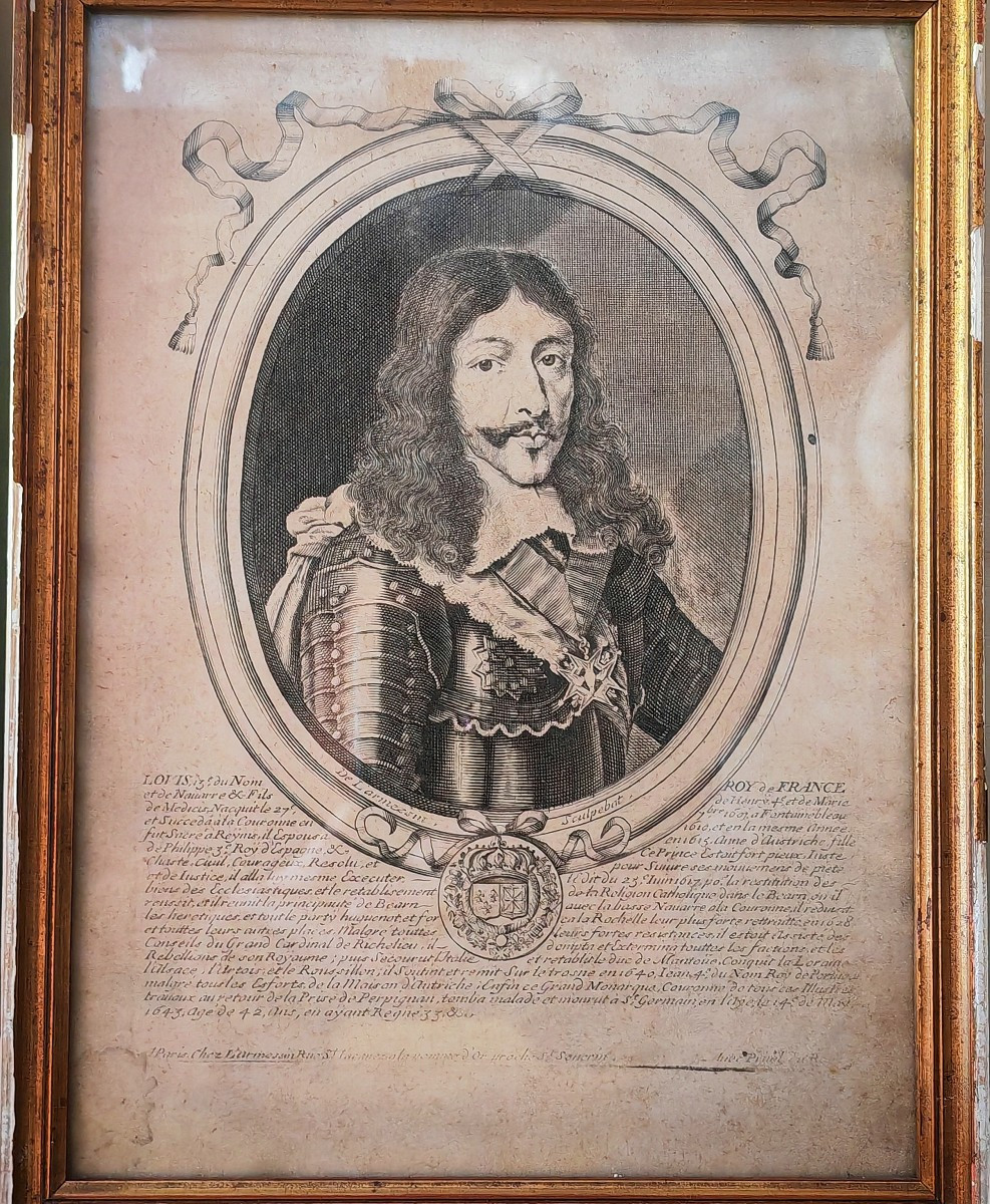 2 Gravures Encadrées, N. De L'armessin, les Rois de France, Louis 13, Henry 4, Début XVIIIe -photo-2