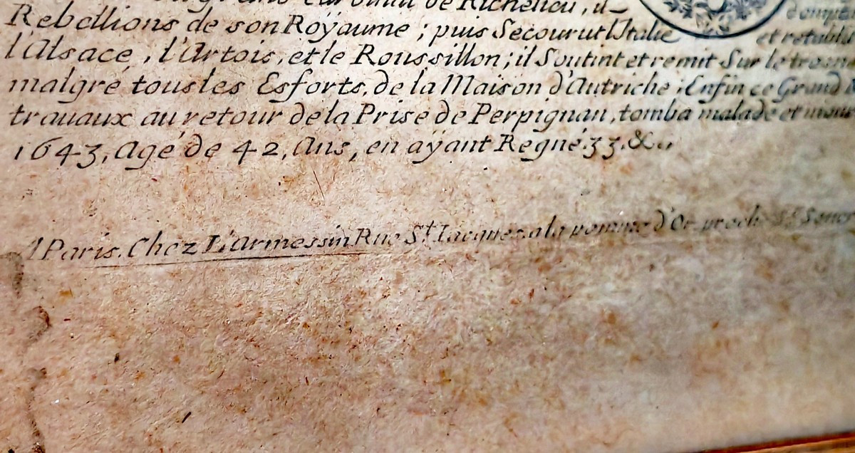 2 Gravures Encadrées, N. De L'armessin, les Rois de France, Louis 13, Henry 4, Début XVIIIe -photo-4