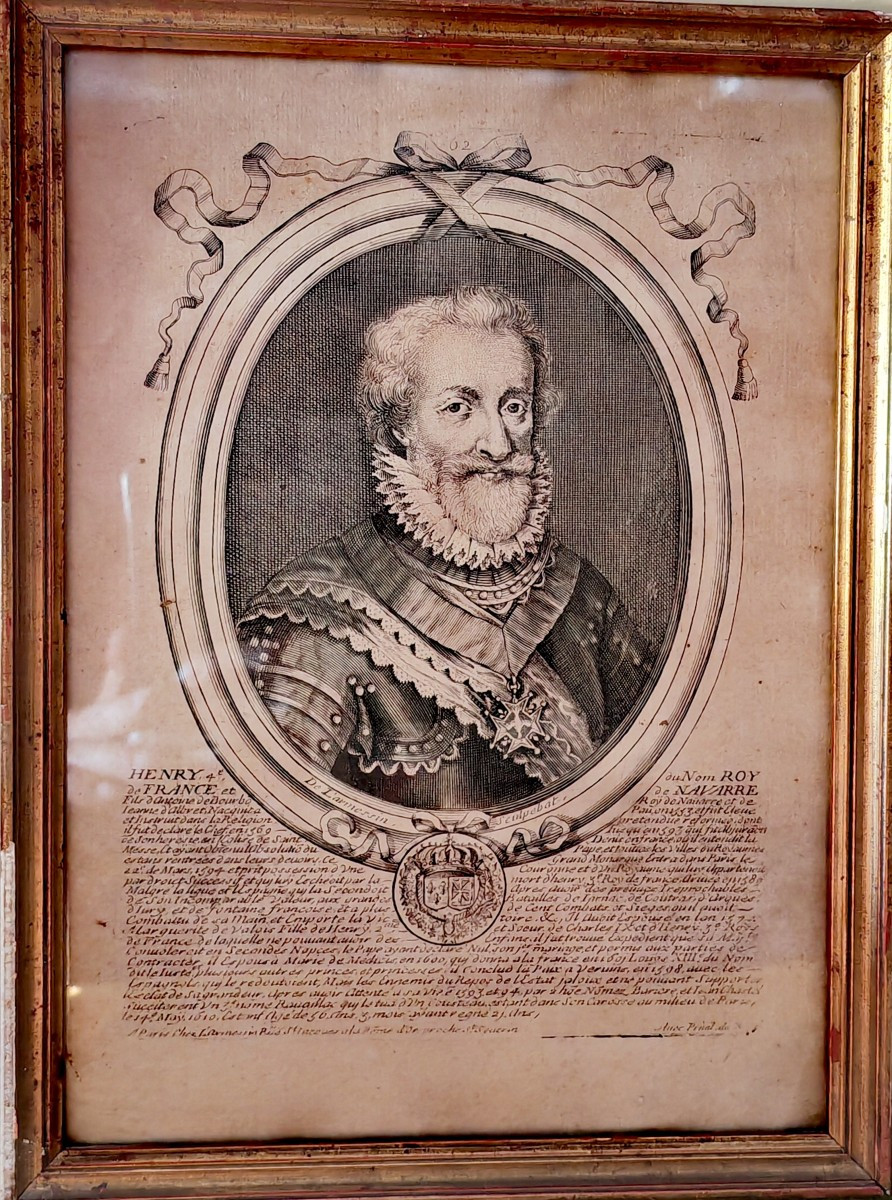 2 Gravures Encadrées, N. De L'armessin, les Rois de France, Louis 13, Henry 4, Début XVIIIe -photo-1