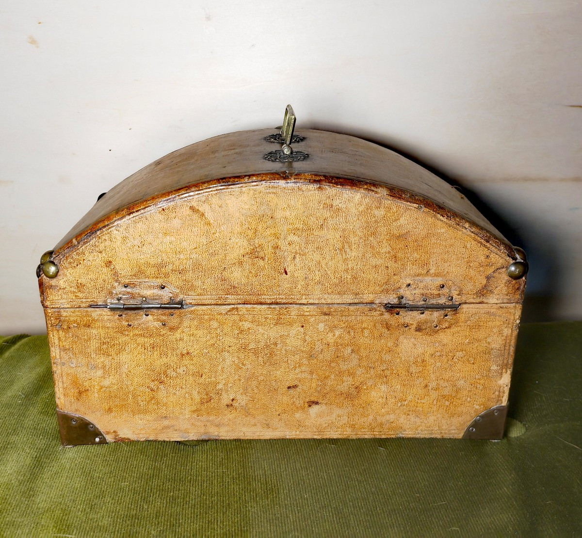 Coffret de Qualité, Écrin en Maroquin et Laiton, Europe, Époque Directoire ou avant -photo-4