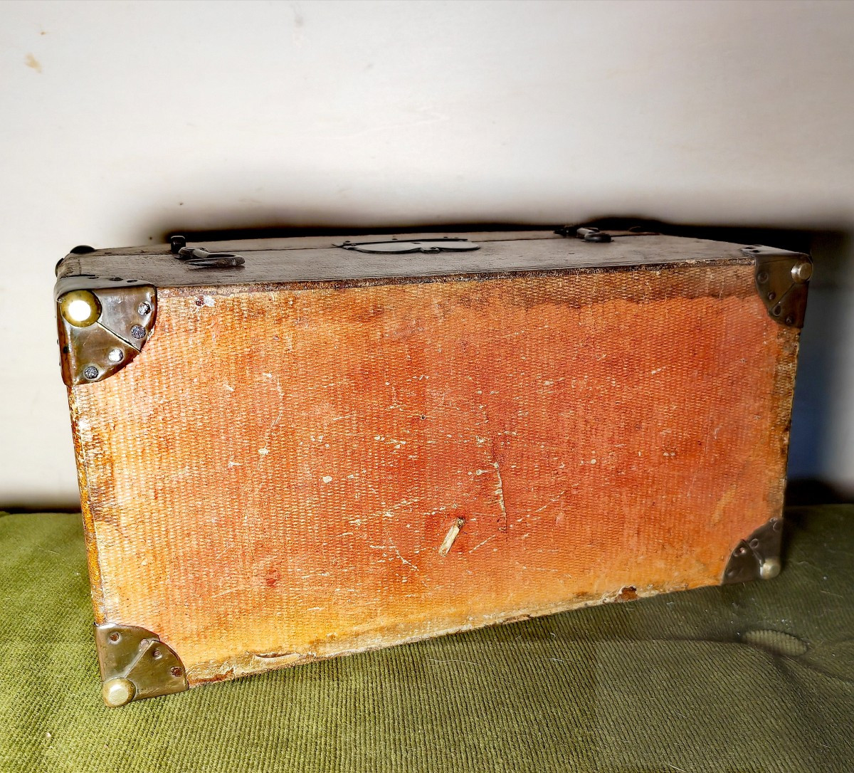Coffret de Qualité, Écrin en Maroquin et Laiton, Europe, Époque Directoire ou avant -photo-1