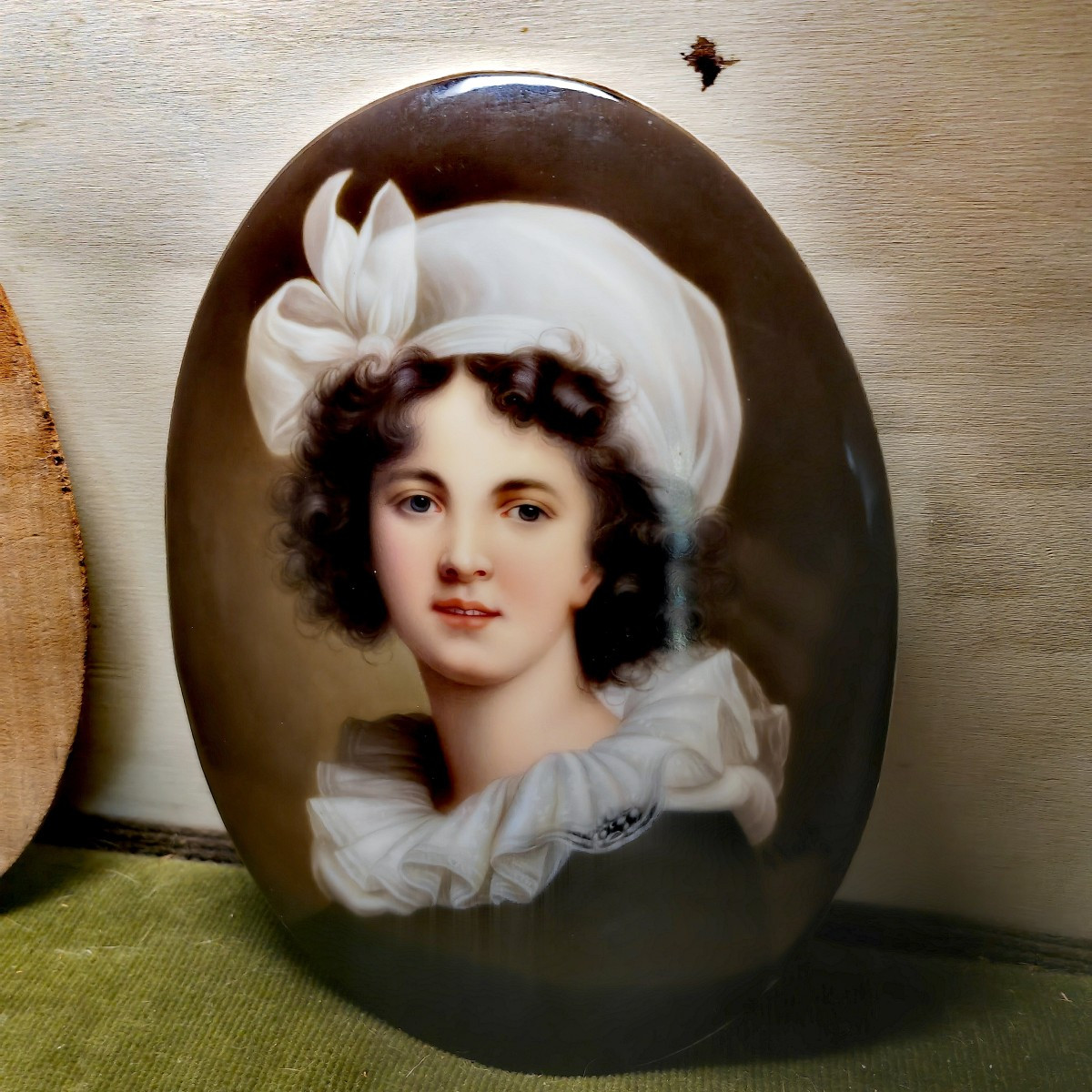 Painting Of Great Quality, On Porcelain, Elisabeth Vigée Lebrun, Signature A. Volk, Early 20thc-photo-3