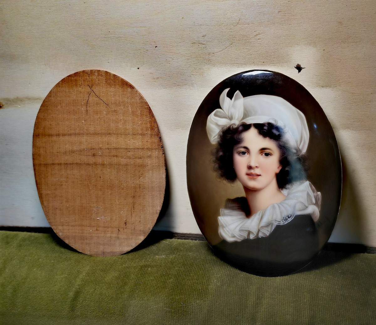 Painting Of Great Quality, On Porcelain, Elisabeth Vigée Lebrun, Signature A. Volk, Early 20thc