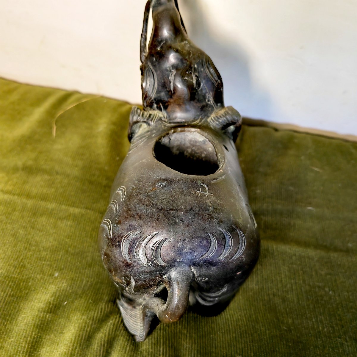 Beau Brûle Parfum en Bronze, Éléphant Patine Sombre, Japon, Meiji XIXe Siècle -photo-3
