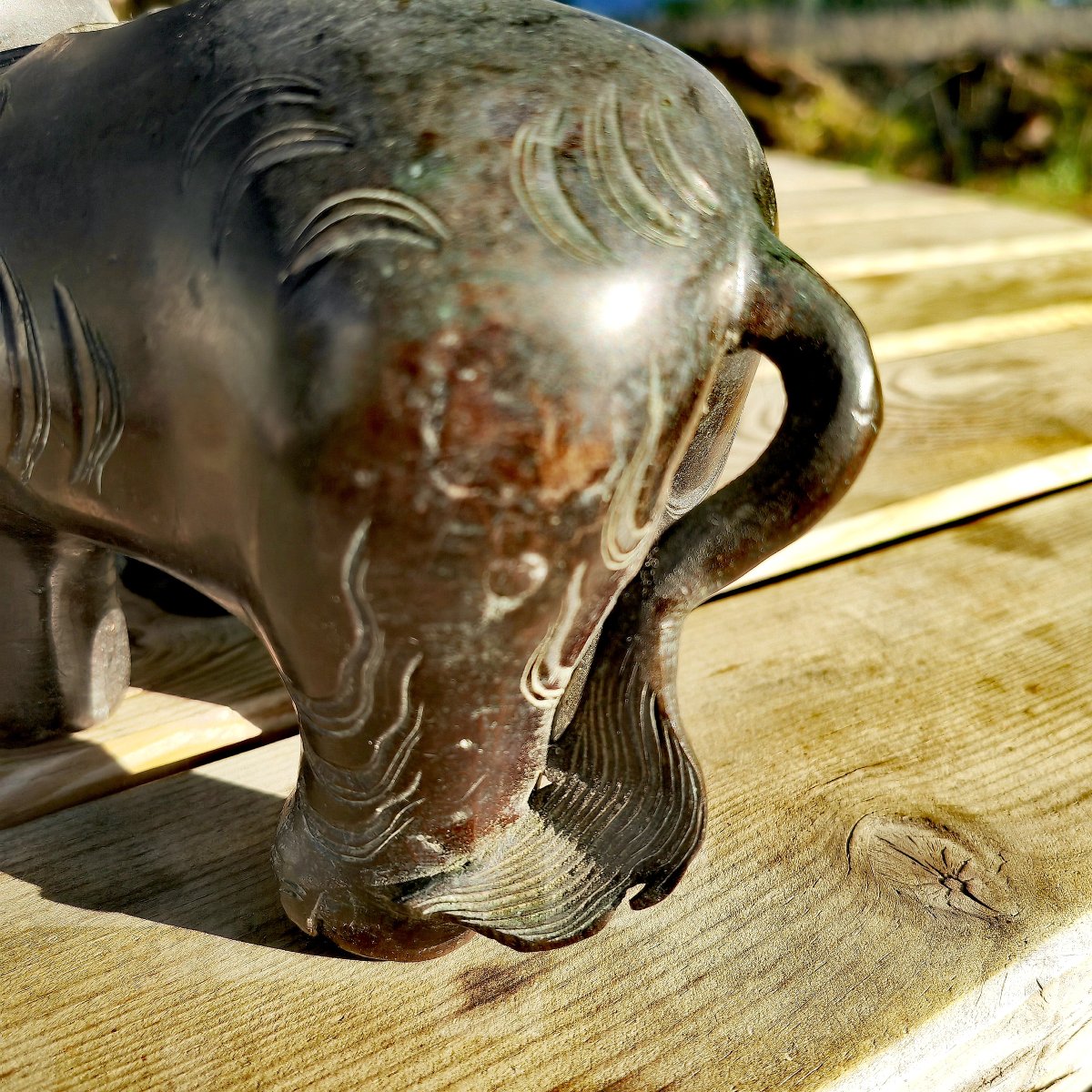 Beau Brûle Parfum en Bronze, Éléphant Patine Sombre, Japon, Meiji XIXe Siècle -photo-4