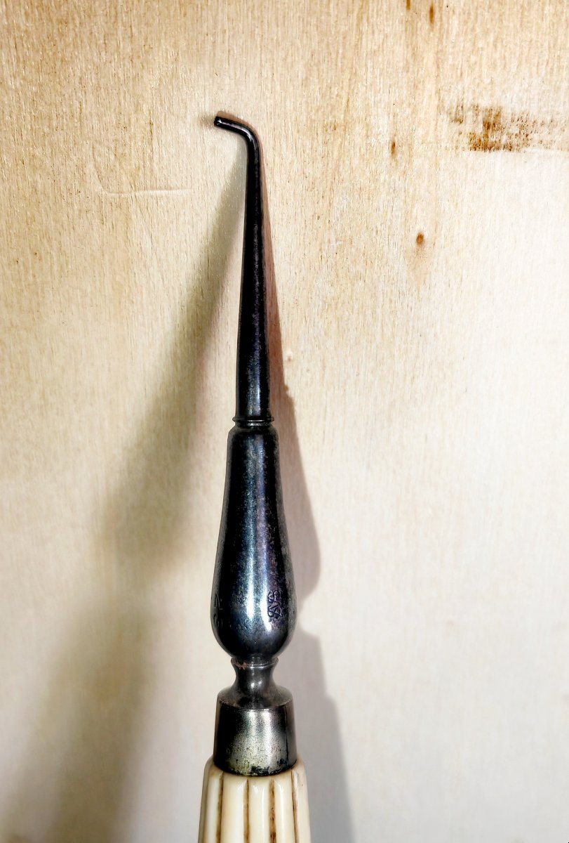 Surgery, Dental Tools, Engraved Ebony Handles, Monogram Mark, Europe 19thcry-photo-2
