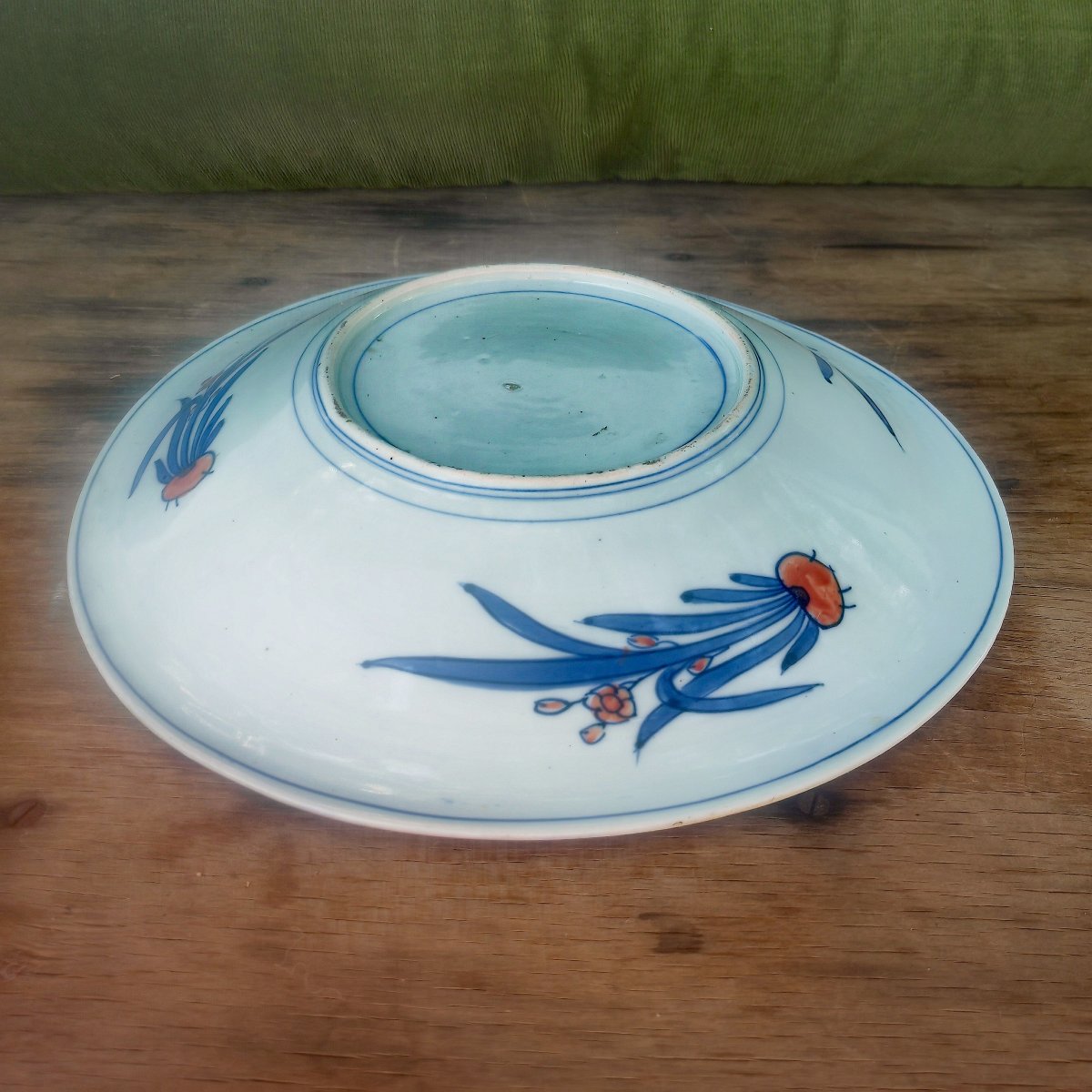 Beautiful Arita Dish, Kakiemon Design & Color, Lake Plants, Japan, Edo Period, 19th Century -photo-4