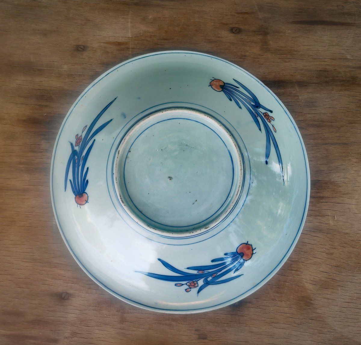 Beautiful Arita Dish, Kakiemon Design & Color, Lake Plants, Japan, Edo Period, 19th Century -photo-1