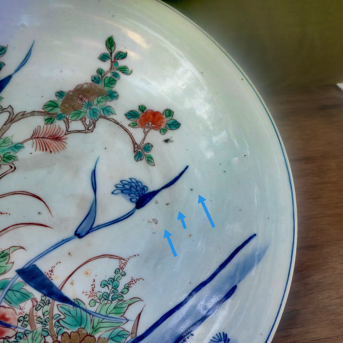 Beautiful Arita Dish, Kakiemon Design & Color, Lake Plants, Japan, Edo Period, 19th Century -photo-3