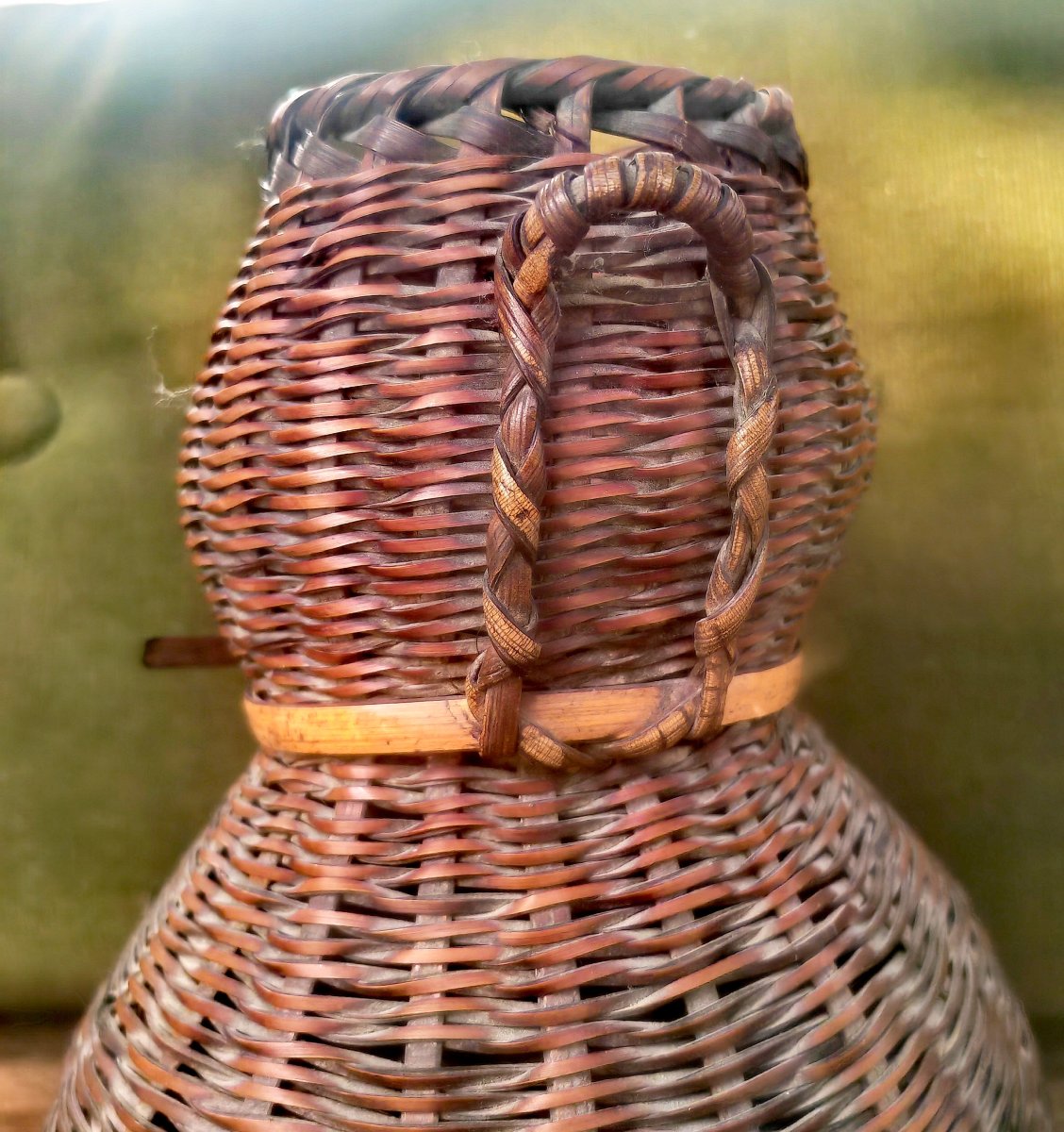 Hanakago, Beautiful Basket, Bamboo Basketry, Double Gourd, Ikebana, Tea Ceremony, Japan-photo-2