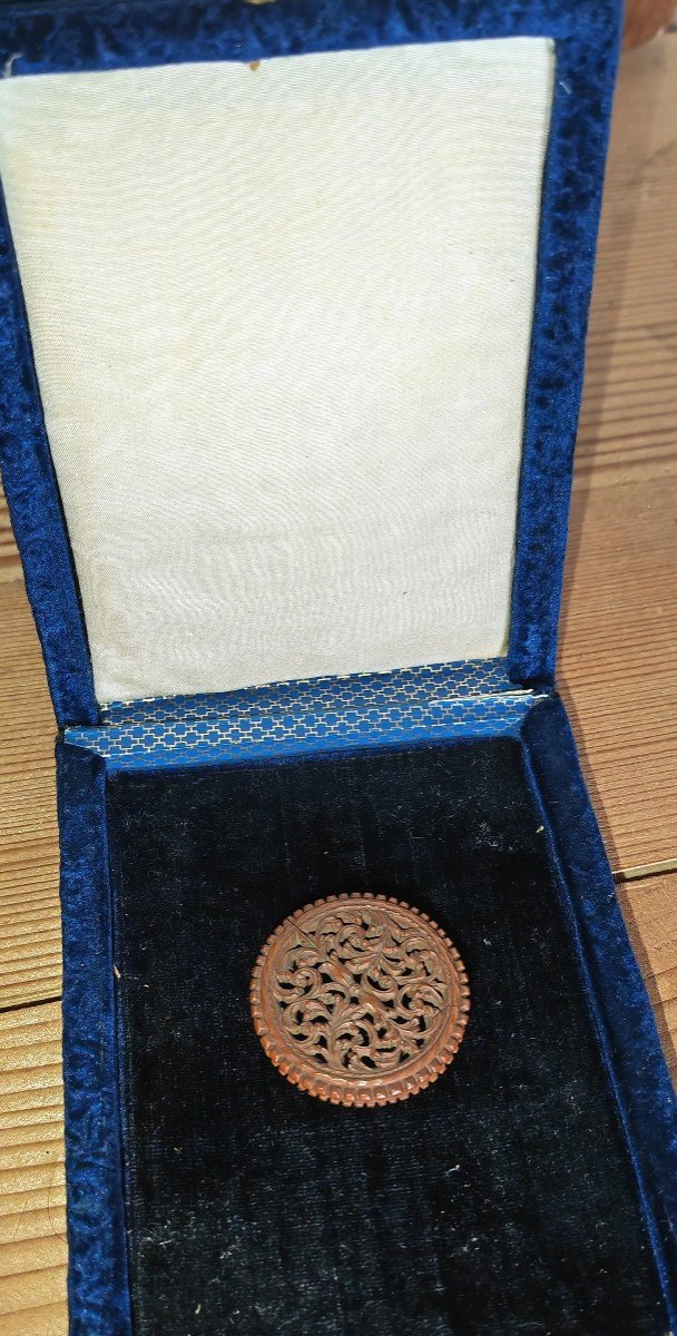 Vinaigrette, Carved Corozzo Nut, Perfume, 19th Century