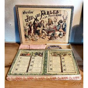 Nouveau Jeu Des Fables De La Fontaine, L(éon) S(aussine) Paris Circa 1885, Carton & Chromolitho