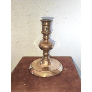 Beautiful Bronze Candlesticks, Onion Shaped, France, 17th Century 