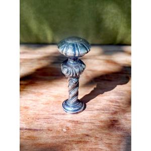 Beautiful Wax Seal, Silver-plated Bronze Seal, Initials L.l., France, 19th Century