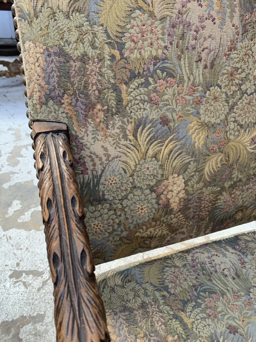 Grand  fauteuil de style Louis XIII-photo-2