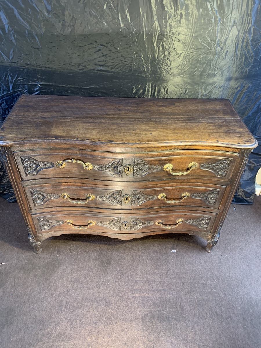 18th-century Curved Chest Of Drawers-photo-3