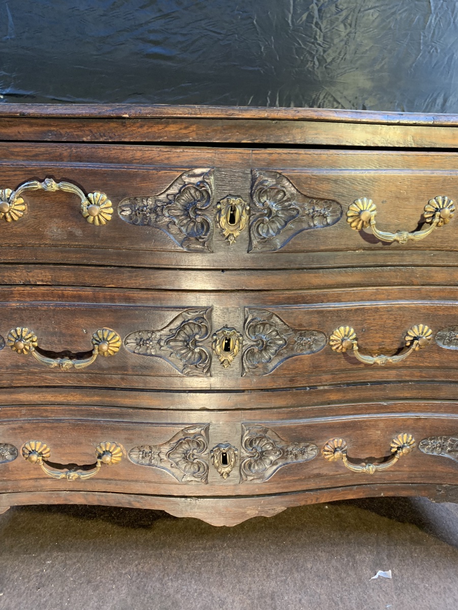 18th-century Curved Chest Of Drawers-photo-3