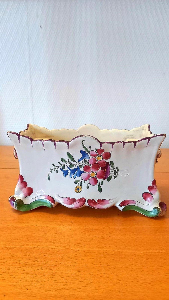 Bouquetiere In Earthenware: Lunéville End Of The Eighteenth Century.-photo-3