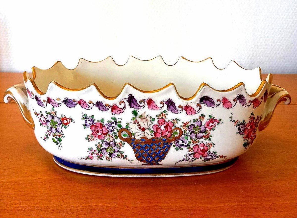 Jardinière En Porcelaine: Paris XIXème Siècle.