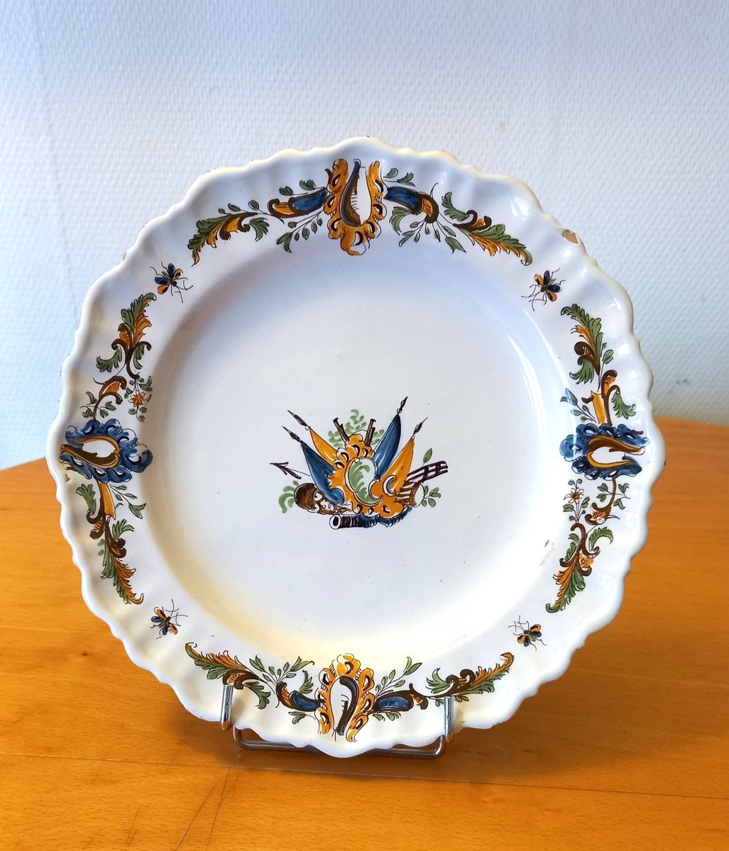 Earthenware Plate: Moustiers 18th Century.