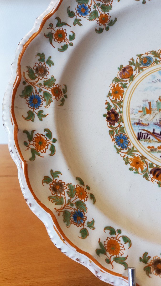 Earthenware Plate: Lyon 18th Century.-photo-4