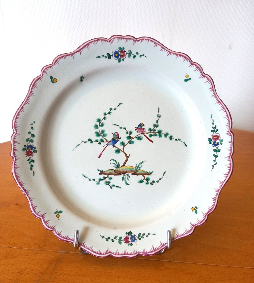 Earthenware Plate: Moustiers 18th Century.