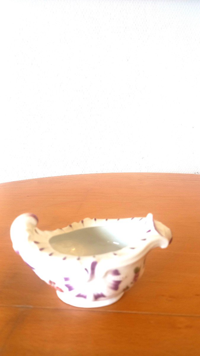 Saucière En Porcelaine: Vienne XVIIIème Siècle.-photo-2