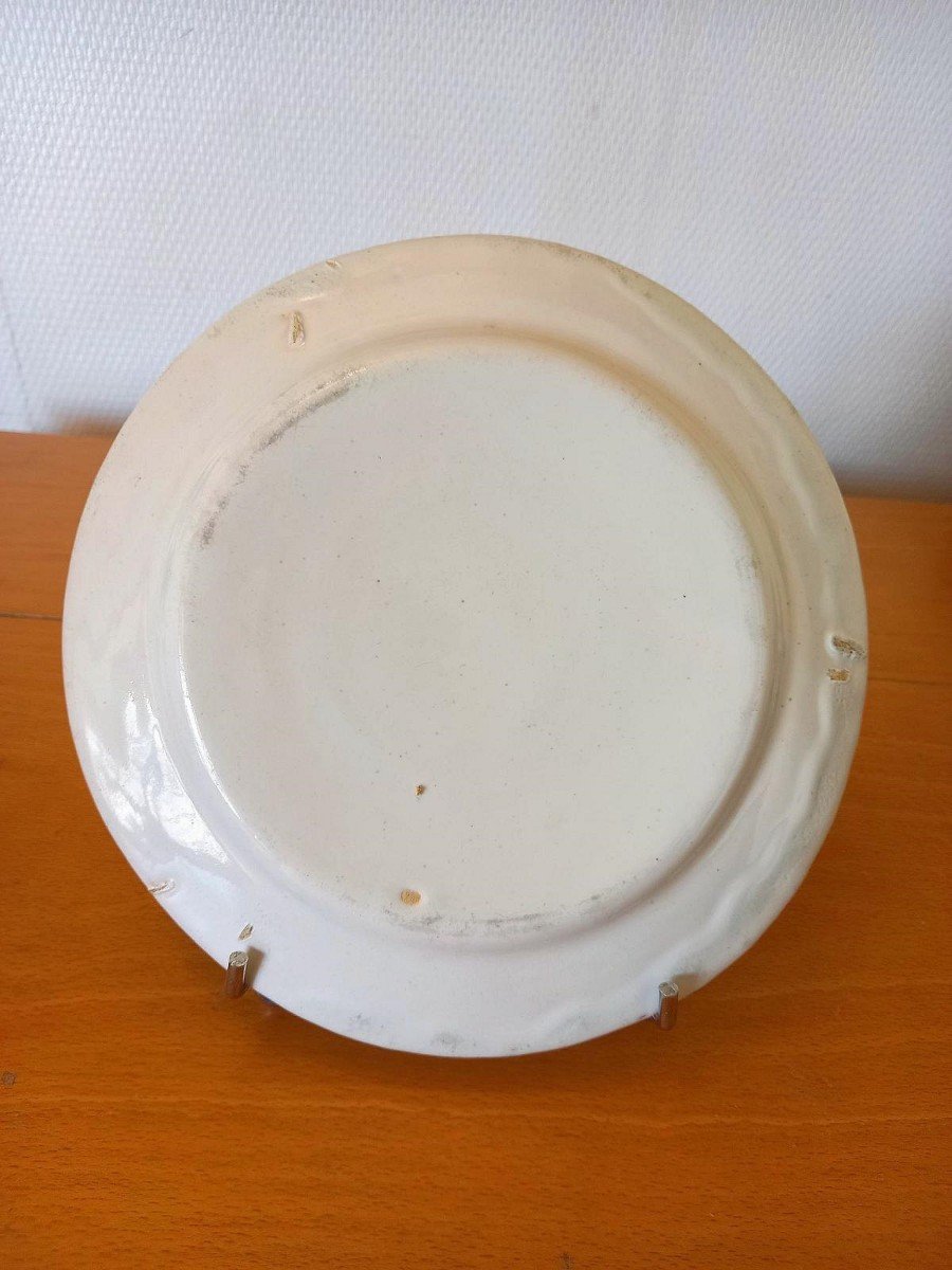 Pair Of Earthenware Plates: 18th Century Seals.-photo-2