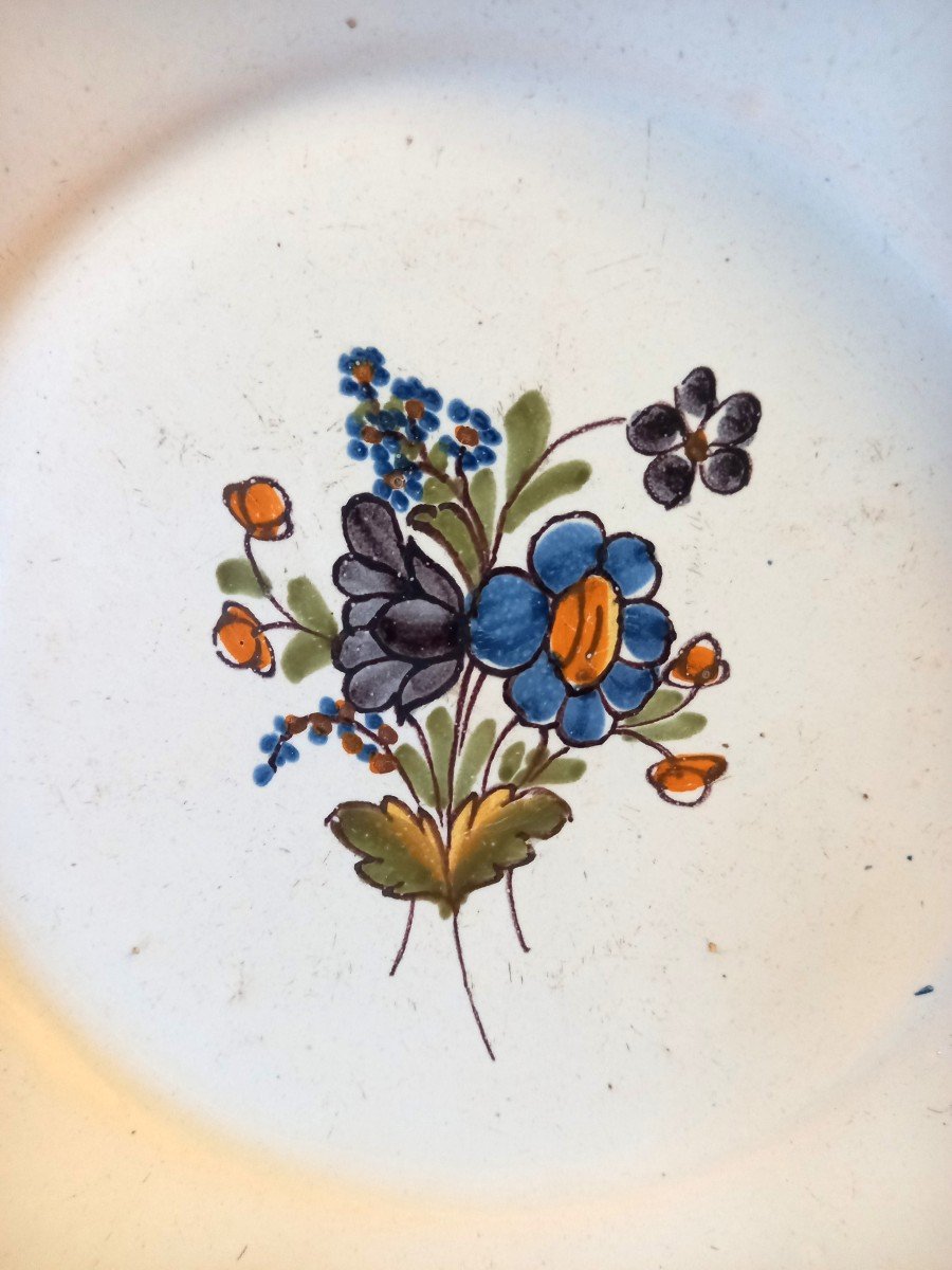 Assiette En Faïence : Nevers XVIIIème Siècle.-photo-2