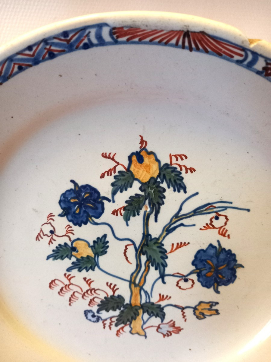Assiette En Faïence : Moulins XVIIIème Siècle.-photo-3
