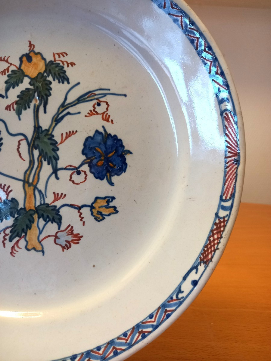 Assiette En Faïence : Moulins XVIIIème Siècle.-photo-1
