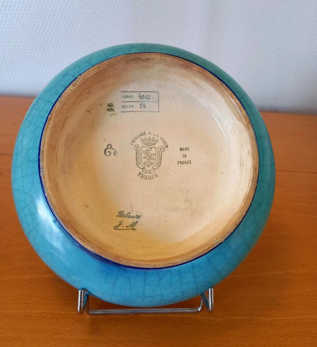 Coupe en faïence : Longwy XIXème siècle.-photo-2