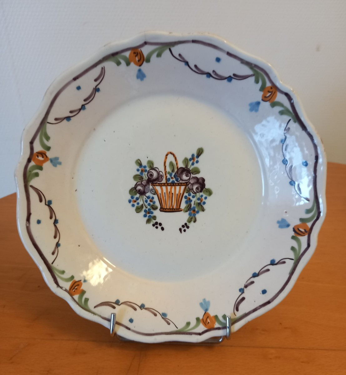 Earthenware Plate: Nevers 18th Century.