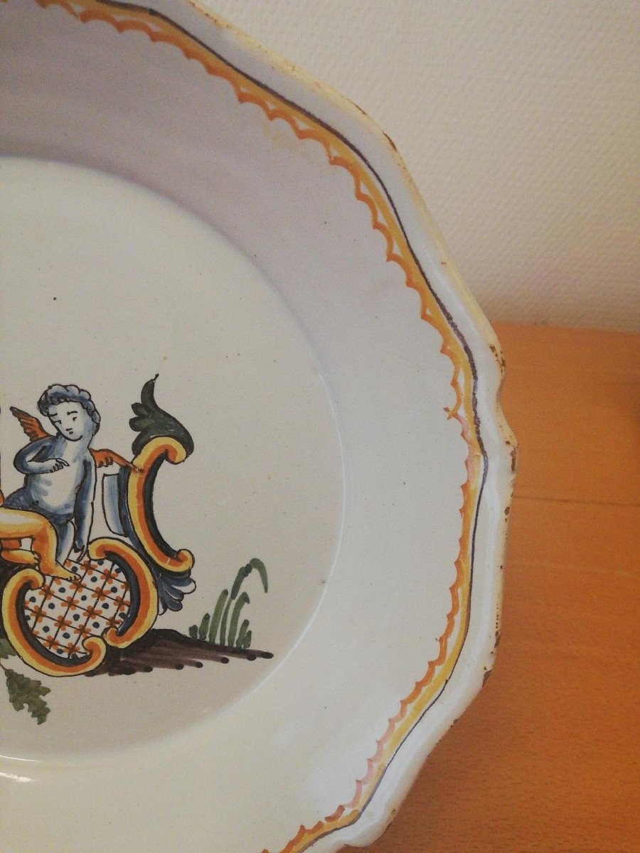 Assiette en faïence : Nevers XVIIIème siècle.-photo-3