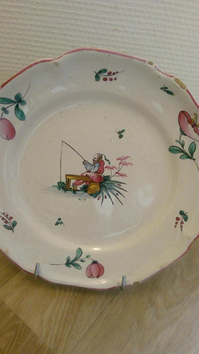 Pair Of Earthenware Plate: Islettes End Eighteenth Early Nineteenth Century.-photo-2