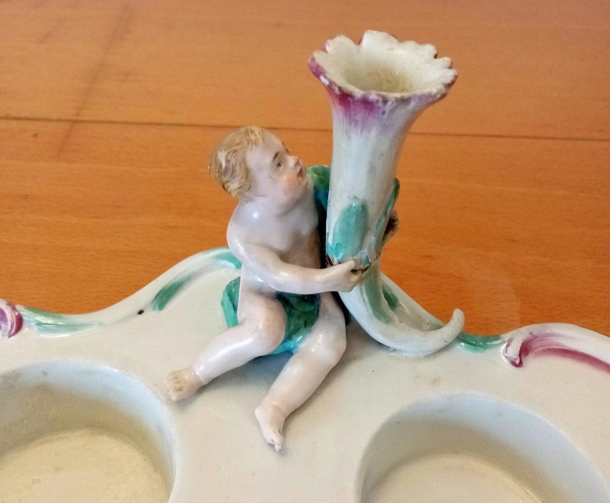 Encrier En Porcelaine: Vienne XVIIIème Siècle.-photo-4