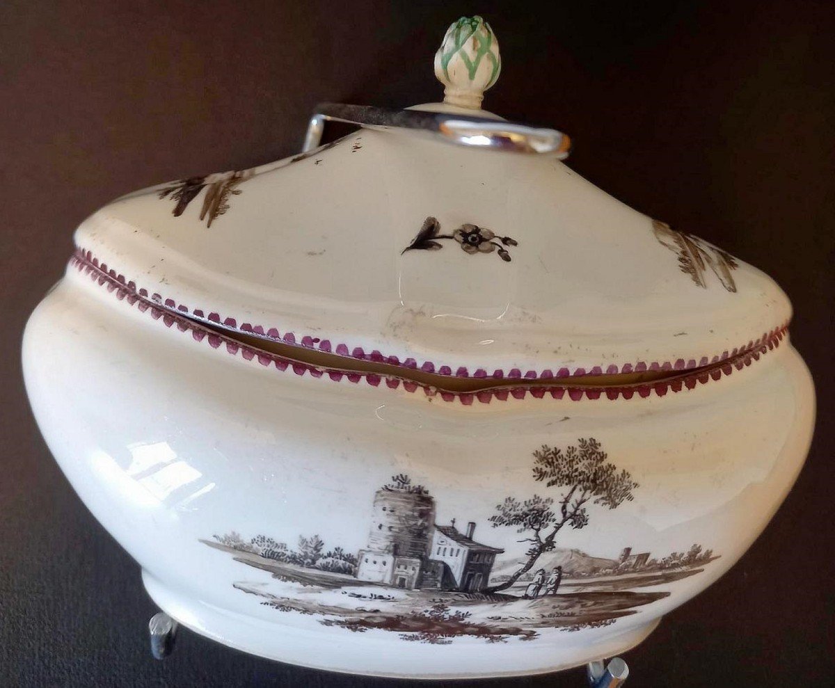 Porcelain Sugar Bowl: Vienna XVIIIth Century.-photo-2