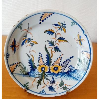 Earthenware Plate: 18th Century Mills.