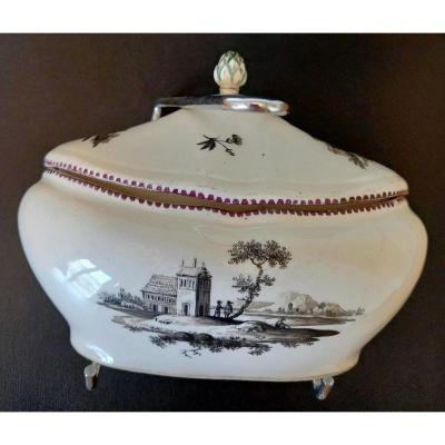 Porcelain Sugar Bowl: Vienna XVIIIth Century.