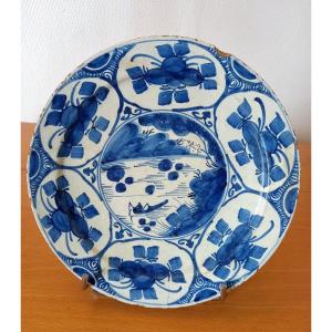 Earthenware Plate: Delft XVIIIth Century.