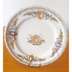 Earthenware Plate: Moustiers XVIIIth Century.