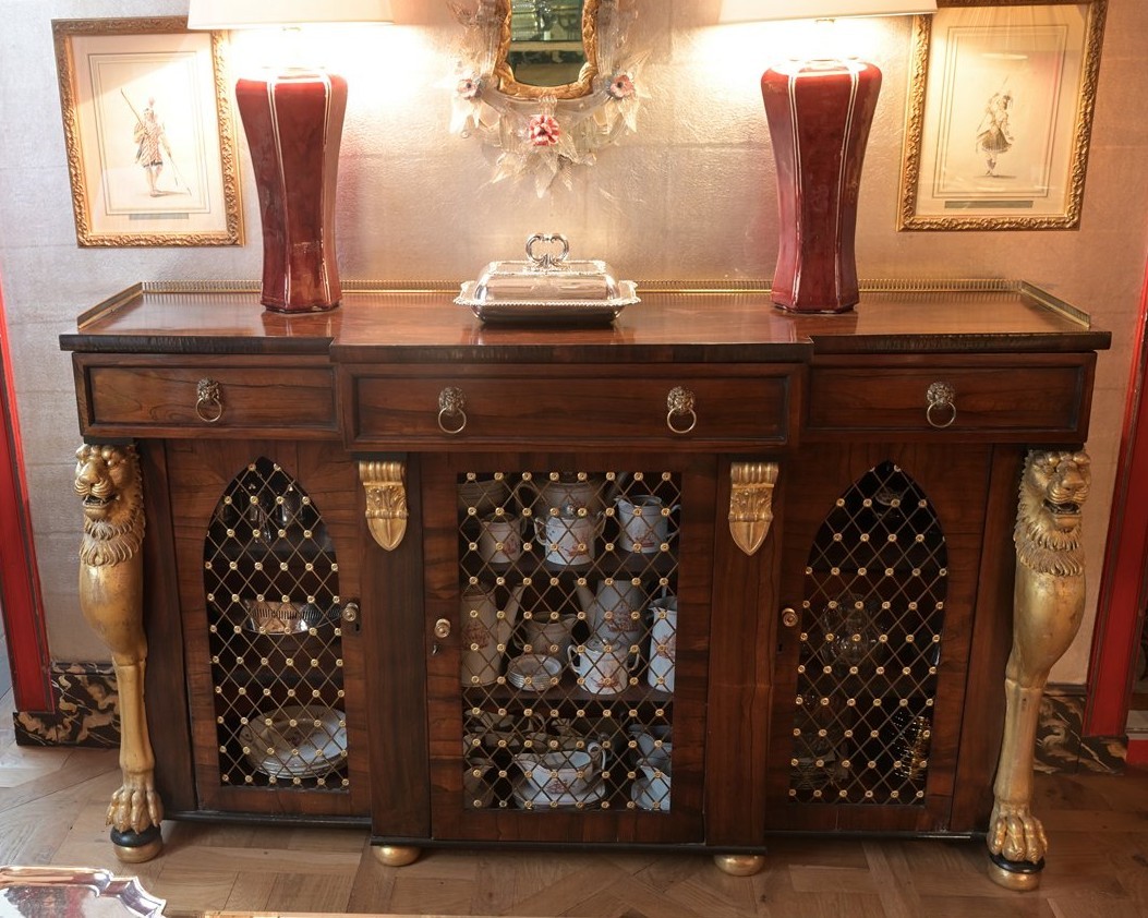 Enfilade en palissandre anglaise George IV attribuée à Gillows-photo-3